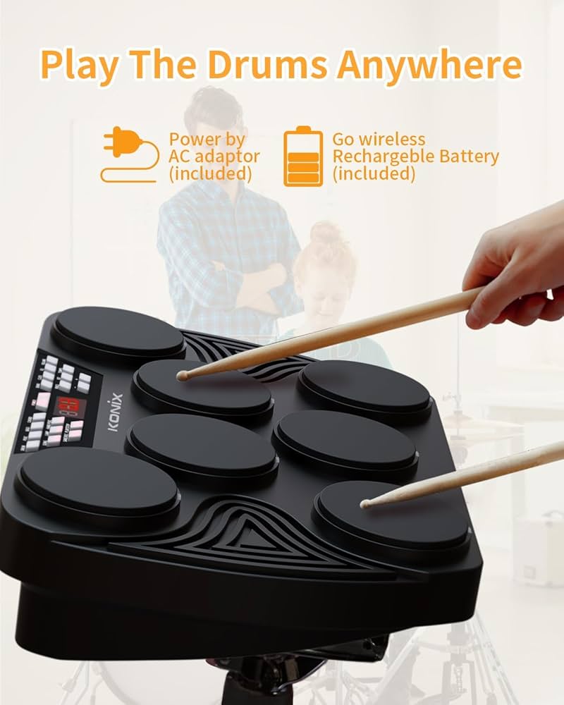 電子drumパット Amazon.co.jp: KONIX 電子ドラムセット 卓上電動ドラムキット 7